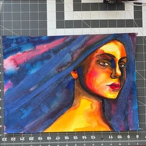 Original art, acid free paper, woman, diva, muse, female art sale